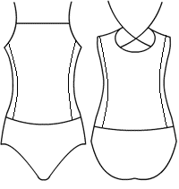 Low bodice straight spider back with side panel